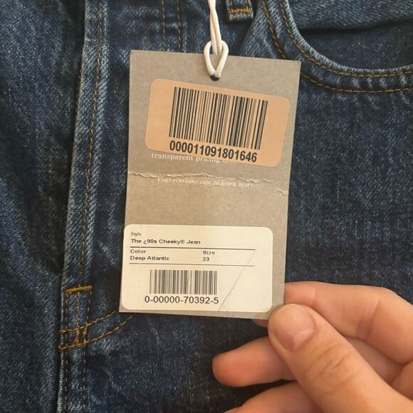 Everlane NWT Women’s 90’s Cheeky High Rise Button Fly Straight Leg Jeans Size 23 - Picture 11 of 11